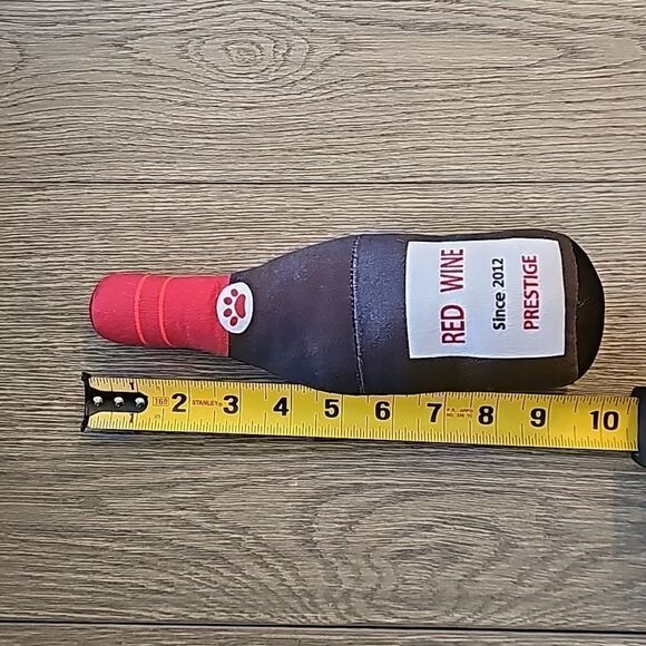 Brand New Dog Toy Plush with Squeaker Wine Bottle Posh Puppy Large Dog Toy NWT - Picture 4 of 5